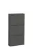 Schuhkipper >Bert< 3 Klappen, 6 paar Schuhe, in anthrazit, Metall - 51x104x16cm (BxHxT)