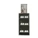Schuhkipper >Bert< 3 Klappen, 6 paar Schuhe, in anthrazit, Metall - 51x104x16cm (BxHxT)