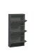 Schuhkipper >Bert< 3 Klappen, 6 paar Schuhe, in anthrazit, Metall - 51x104x16cm (BxHxT)