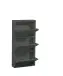 Schuhkipper >Bert< 3 Klappen, 6 paar Schuhe, in anthrazit, Metall - 51x104x16cm (BxHxT)
