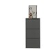 Schuhkipper >Bert< 3 Klappen, 6 paar Schuhe, in anthrazit, Metall - 51x104x16cm (BxHxT)