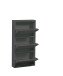 Schuhkipper >Bert< 3 Klappen, 6 paar Schuhe, in anthrazit, Metall - 51x104x16cm (BxHxT)