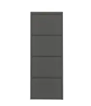 Schuhkipper >Bert< 4 Klappen, 8 paar Schuhe, in anthrazit, Metall - 51x137x16cm (BxHxT)
