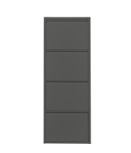 Schuhkipper >Bert< 4 Klappen, 8 paar Schuhe, in anthrazit, Metall - 51x137x16cm (BxHxT)