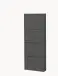 Schuhkipper >Bert< 4 Klappen, 8 paar Schuhe, in anthrazit, Metall - 51x137x16cm (BxHxT)