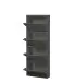 Schuhkipper >Bert< 4 Klappen, 8 paar Schuhe, in anthrazit, Metall - 51x137x16cm (BxHxT)