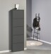 Schuhkipper >Bert< 5 Klappen, 10 paar Schuhe, in anthrazit, Metall - 51x170x16cm (BxHxT)