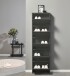 Schuhkipper >Bert< 5 Klappen, 10 paar Schuhe, in anthrazit, Metall - 51x170x16cm (BxHxT)