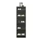 Schuhkipper >Bert< 5 Klappen, 10 paar Schuhe, in anthrazit, Metall - 51x170x16cm (BxHxT)