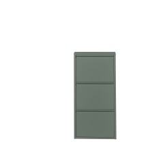 Schuhkipper >Bert< 3 Klappen, 6 paar Schuhe, in salbei, Metall - 51x104x16cm (BxHxT)