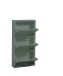 Schuhkipper >Bert< 3 Klappen, 6 paar Schuhe, in salbei, Metall - 51x104x16cm (BxHxT)