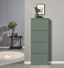 Schuhkipper >Bert< 4 Klappen, 8 paar Schuhe, in salbei, Metall - 51x137x16cm (BxHxT)