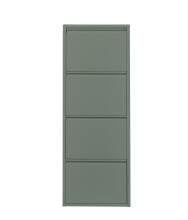 Schuhkipper >Bert< 4 Klappen, 8 paar Schuhe, in salbei, Metall - 51x137x16cm (BxHxT)