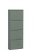 Schuhkipper >Bert< 4 Klappen, 8 paar Schuhe, in salbei, Metall - 51x137x16cm (BxHxT)