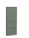 Schuhkipper >Bert< 4 Klappen, 8 paar Schuhe, in salbei, Metall - 51x137x16cm (BxHxT)