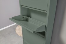 Schuhkipper >Bert< 5 Klappen, 10 paar Schuhe, in salbei, Metall - 51x170x16cm (BxHxT)