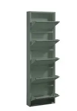 Schuhkipper >Bert< 5 Klappen, 10 paar Schuhe, in salbei, Metall - 51x170x16cm (BxHxT)