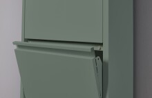 Schuhkipper >Bert< 5 Klappen, 10 paar Schuhe, in salbei, Metall - 51x170x16cm (BxHxT)