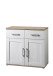 Kommode >Romance< 2 Türen, 2 Schübe, Sibiu Lärche / San Remo Hell - 93x88x45cm (BxHxT)