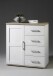 Kommode >Romance< 1 Tür, 4 Schübe, Sibiu Lärche / San Remo Hell - 93x99x45cm (BxHxT)