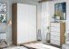 Schlafzimmer-Set >GARONA< (2-teilig) Schrank + Kommode, Nodi Eiche Dekor / Artik Weiß