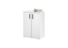 Kommode >BC 1040<  2 Drehtüren, 1 Einlegeboden, weiß - 60x83x35cm (BxHxT)
