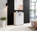 Kommode >BC 1040<  2 Drehtüren, 1 Einlegeboden, weiß - 60x83x35cm (BxHxT)