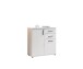 Kommode >BC 1040< 2 Türen, 2 Schubladen, weiß - 80x84x35cm (BxHxT)