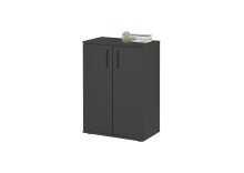 Kommode >BC 1040< 2 Türen, 1 Boden, anthrazit - 60x83x35cm (BxHxT)