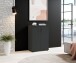 Kommode >BC 1040< 2 Türen, 1 Boden, anthrazit - 60x83x35cm (BxHxT)