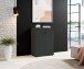 Kommode >BC 1040< 2 Türen, 1 Boden, anthrazit - 60x83x35cm (BxHxT)