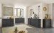 Sideboard >BC 1040< 2 Türen, 4 Schübe, anthrazit - 120x83x35cm (BxHxT)