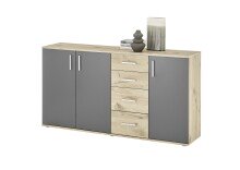 Sideboard >BC 1040< 3 Türen, 4 Schubladen,...