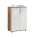 Kommode >BC 1040< 2 Türen, 1 Boden, eiche rustica Dekor / weiß - 60x83x35cm (BxHxT)