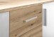 Sideboard >BC 1040< 3 Türen, 2 Schubladen, eiche rustica Dekor/ weiß - 120x84x35cm (BxHxT)