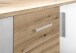 Sideboard >BC 1040< 3 Türen, 4 Schubladen, eiche rustica Dekor/ weiß - 160x84x35cm (BxHxT)