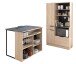 Buffet >Fumay 2< (2-teilig) Buffet 100x186x45cm, Theke 109x90x80cm, Eiche Dekor
