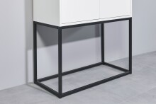 Barschrank >Bar 3< 10 Fächer, Halterung für Weingläser, Weiß matt - 79x156x38cm (B/H/T)