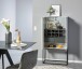 Barschrank >Bar 3< 10 Fächer, Halterung für Weingläser, Weiß matt - 79x156x38cm (B/H/T)