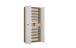 Schuhschrank >Leon< 2 Türen, 2 Schübe, 9 Böden, Eiche Dekor / Weiß - 90x195x38cm (BxHxT)