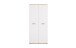 Schuhschrank >Leon< 2 Türen, 2 Schübe, 9 Böden, Eiche Dekor / Weiß - 90x195x38cm (BxHxT)