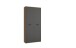 Schuhschrank >Leon< 2 Türen + Schübe, 9 Böden, Eiche Dekor / Anthrazit - 90x195x38cm BxHxT