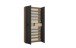 Schuhschrank >Leon< 2 Türen + Schübe, 9 Böden, Eiche Dekor / Anthrazit - 90x195x38cm BxHxT