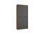 Schuhschrank >Leon< 2 Türen + Schübe, 9 Böden, Eiche Dekor / Anthrazit - 90x195x38cm BxHxT