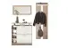 Kompaktgarderobe >Track< in Eiche Sonoma Dekor / Weiß - 155x190x25cm (BxHxT)