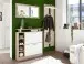 Kompaktgarderobe >Track< in Eiche Sonoma Dekor / Weiß - 155x190x25cm (BxHxT)