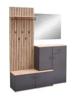 Kompaktgarderobe >Fynn< in Anthrazit / Artisan...