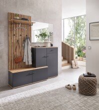Kompaktgarderobe >Fynn< in Anthrazit / Artisan...