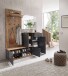 Kompaktgarderobe >Fynn< in Anthrazit / Artisan Eiche Dekor - 223x199x38 (BxHxT)