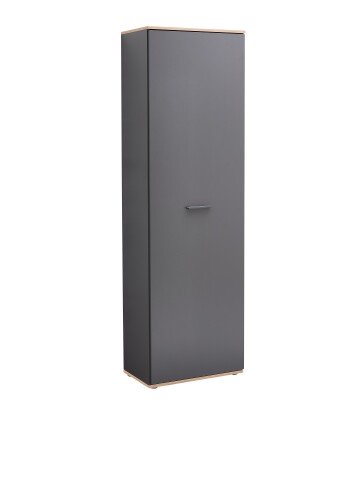 Garderobenschrank >Fynn< in Anthrazit / Artisan Eiche Dekor - 60x199x38 (BxHxT)